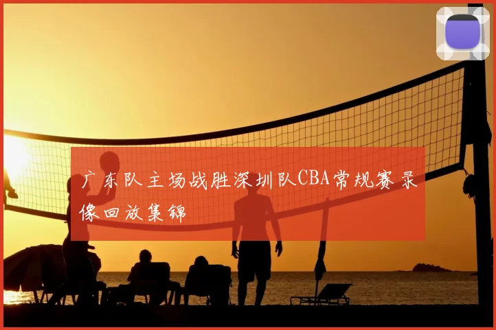 广东队主场战胜深圳队CBA常规赛录像回放集锦